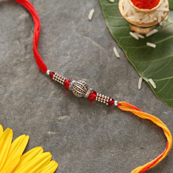 Antique Bead Work Thread Rakhi Gift/Send Rakhi Gifts Online US1067510