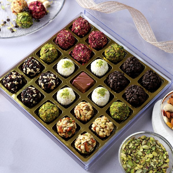 Assorted Dry Fruit Sweets 24 Pcs Gift/Send Gourmet Gifts Online