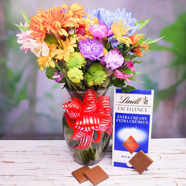 Assorted Flower With Lind Milk