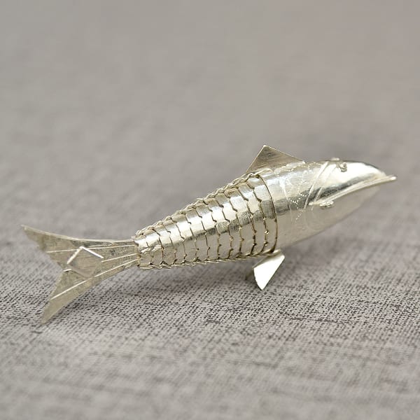 Auspicious Pure Silver Puja Fish For Prosperity And Good Luck