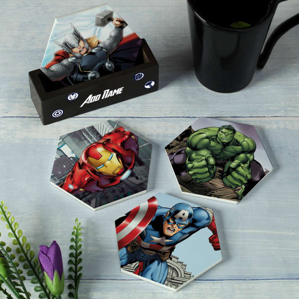 Avengers Assemble Personalized Coasters