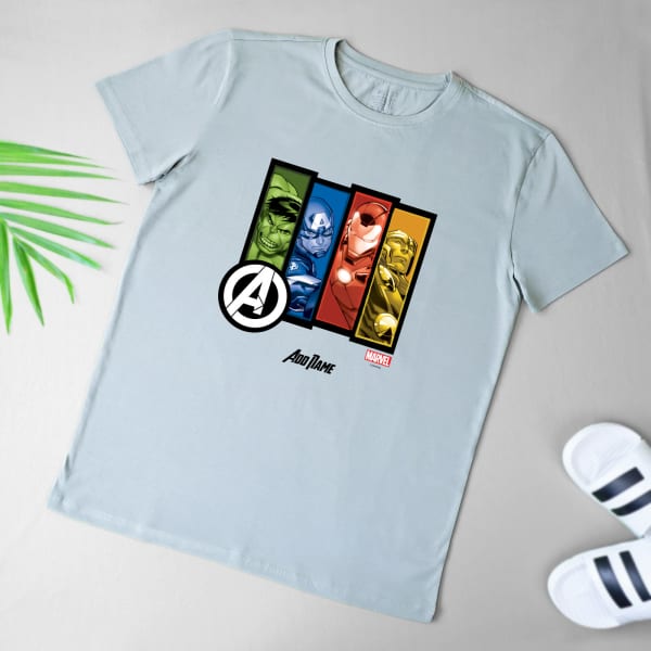 Avengers Personalized Tee For Men Sage Green