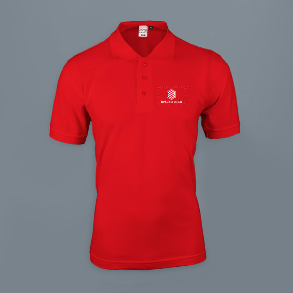 AWG Solid Polo T-shirt for Men (Red)