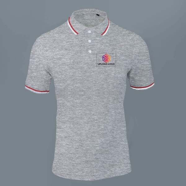 AWG Sport Giza Polo T-shirt for Men (Grey Melange)