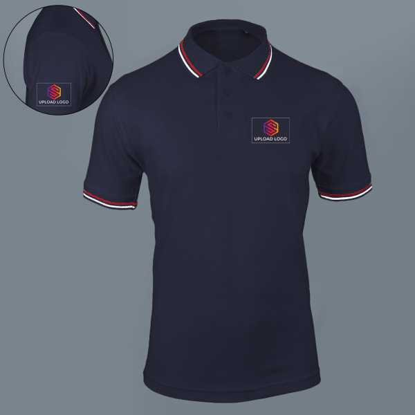 AWG Sport Giza Polo T-shirt for Men (Navy Blue)
