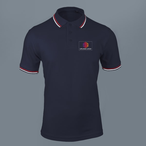 AWG Sport Giza Polo T-shirt for Men (Navy Blue)