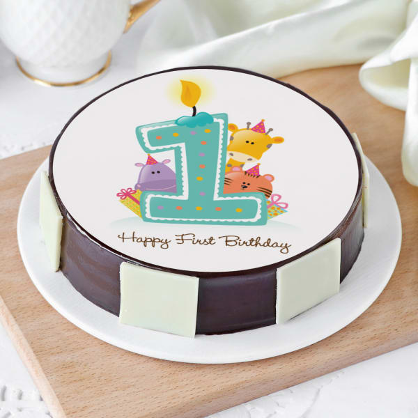 Baby Animals First Birthday Cake (Half Kg)