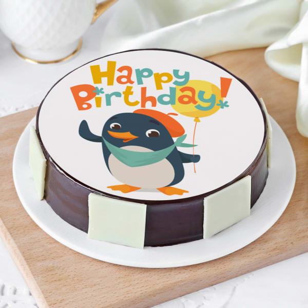 Baby Penguin Birthday Cake (Half Kg)