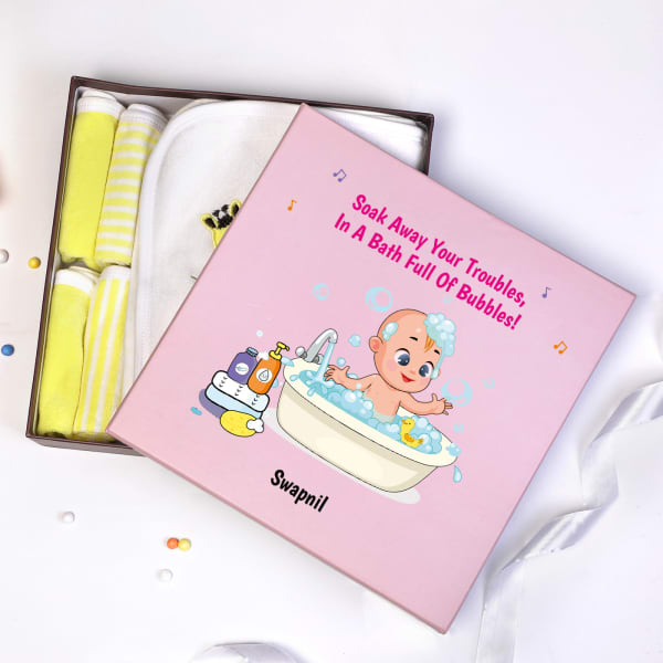 Bath Time Set in Personalized Gift Box (5 Pcs)