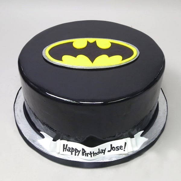 Batman Logo Fondant Cake 2 Kg