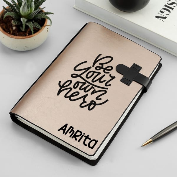 Be Your Own Hero - Personalized PU Leather Diary
