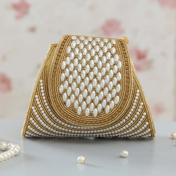 Beautiful Clutch with Pearls Gift/Send Fashion and Lifestyle Gifts