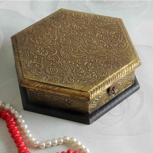 Beautiful Metal Jewellery Box Gift/Send Home and Living Gifts Online