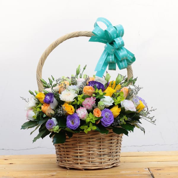 Beautiful mixed colour basket