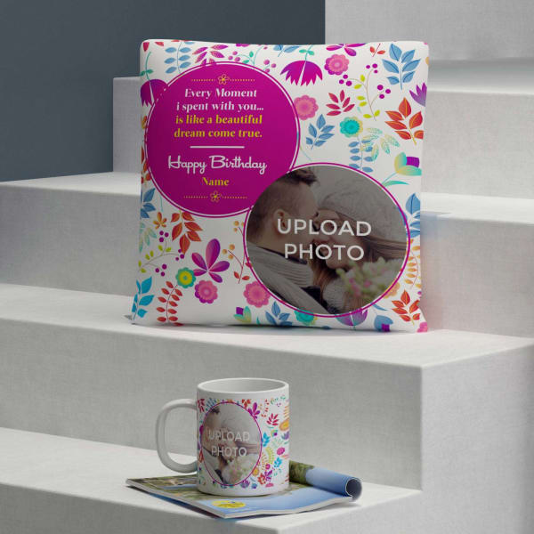 Beautiful Moments Personalized Birthday Cushion & Mug
