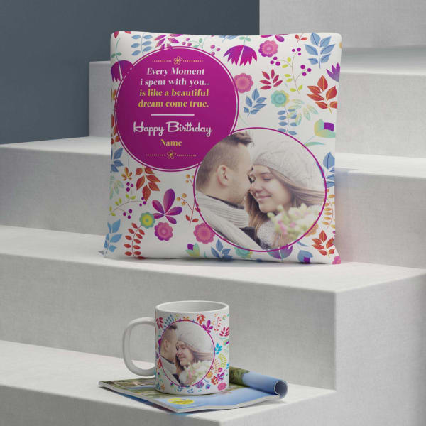 Beautiful Moments Personalized Birthday Cushion & Mug