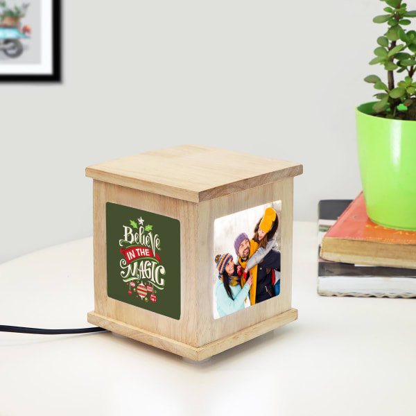 Believe In Magic Personalized Photo Cube LED Lamp