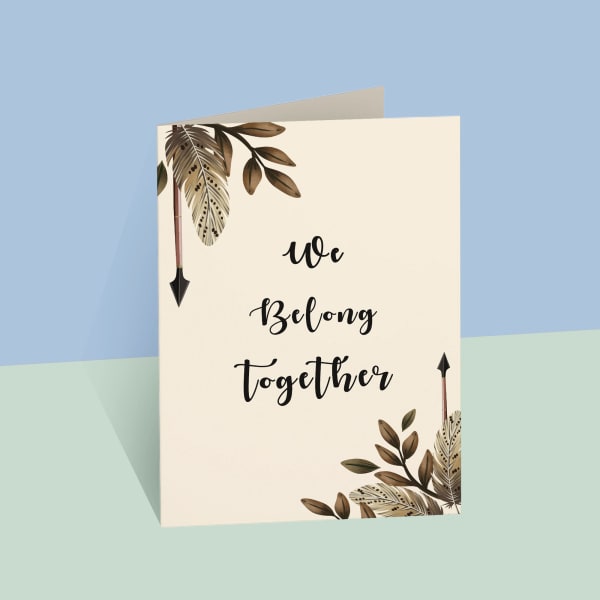 Belong Together Personalized A5 Anniversary Laminated Card