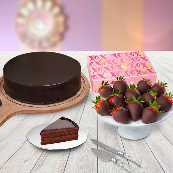 Berries + Chocolate Cake