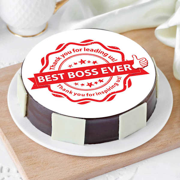 Best Boss Ever Poster Cake