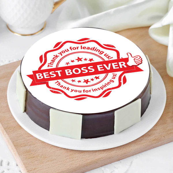 Best Boss Ever Poster Cake (Half Kg)