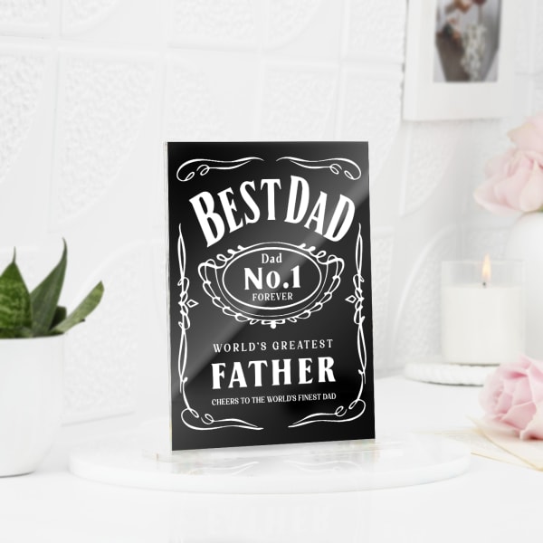 Best Dad Acrylic Greeting Card