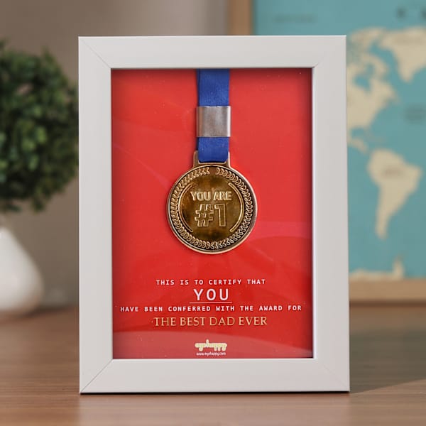 Best Dad Ever Certificate Medal