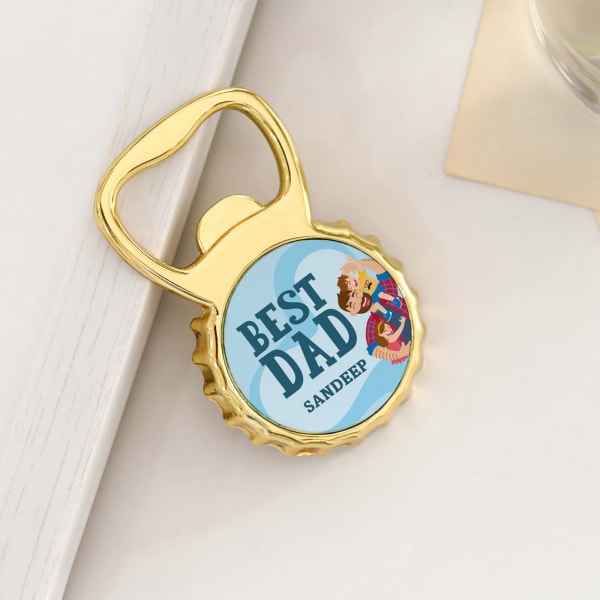 Best Dad Personalized Magnetic Bottle Opener