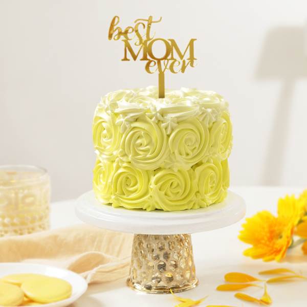 Best Mom Ever Ombre Cream Cake