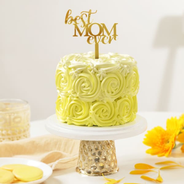 Best Mom Ever Ombre Cream Cake (Half kg)