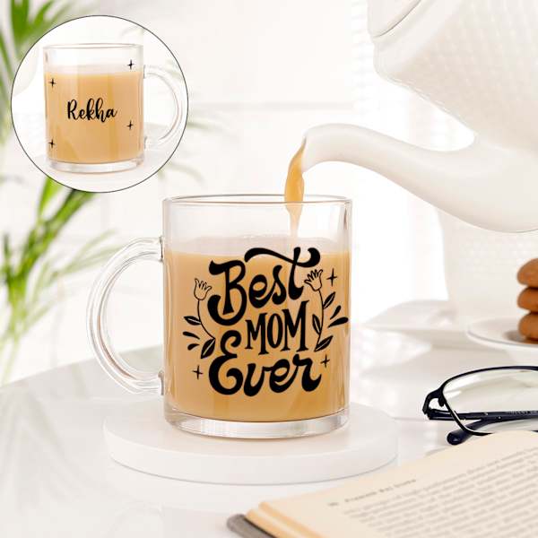 Best Mom Personalized Mother's Day Glass Mug