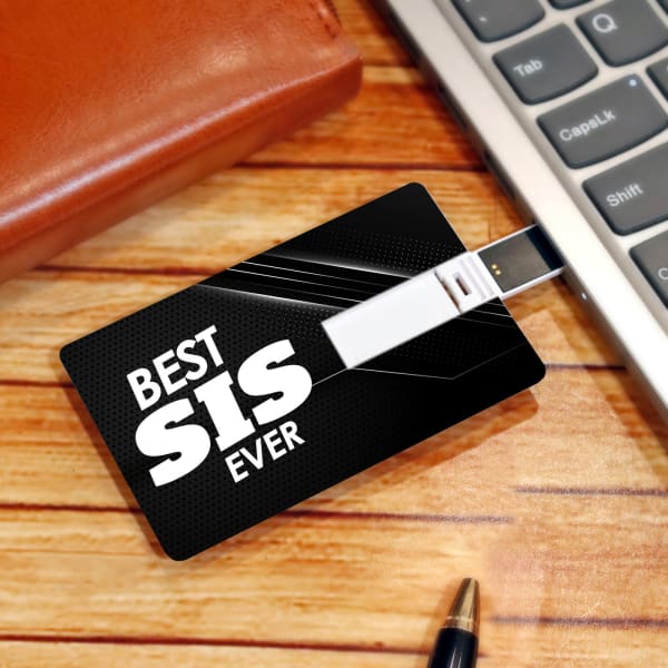 Best Sis Ever Card Pen Drive (64 GB)
