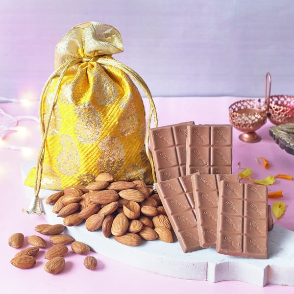 Bhai Dooj Hamper With Almonds And Chocolates