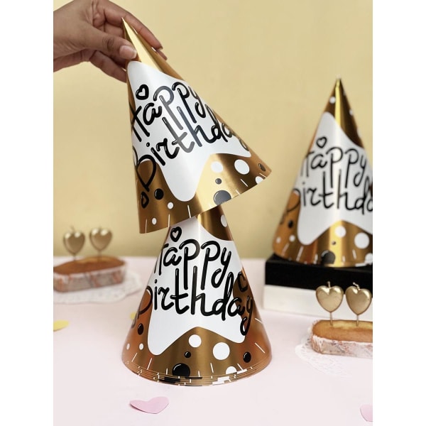 Birthday Caps Gold Set Of 10 Gift/Send Home Gifts Online JVS1215975