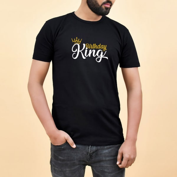 Birthday King Black Men's T-Shirt