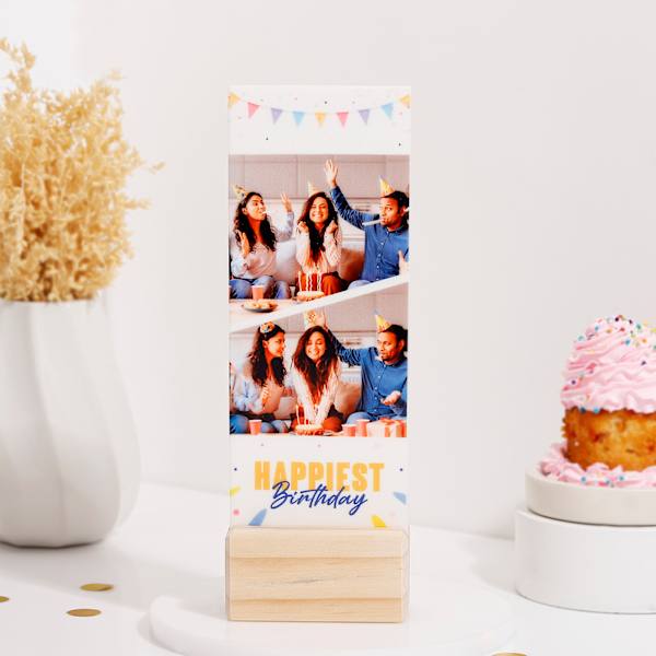 Birthday Memories Personalized Photo Wooden Stand