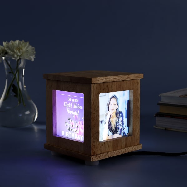 Birthday Personalized Photo Cube LED Lamp