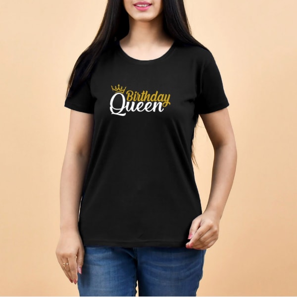 Birthday Queen Black Women's T-Shirt