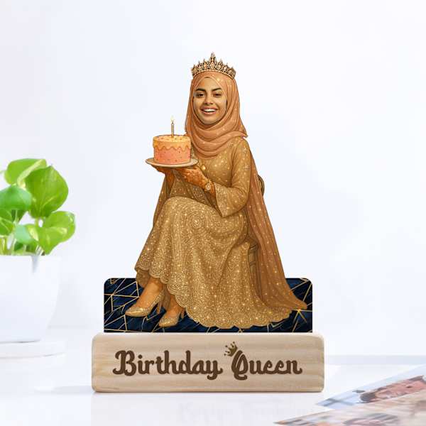 Birthday Queen Personalized Caricature