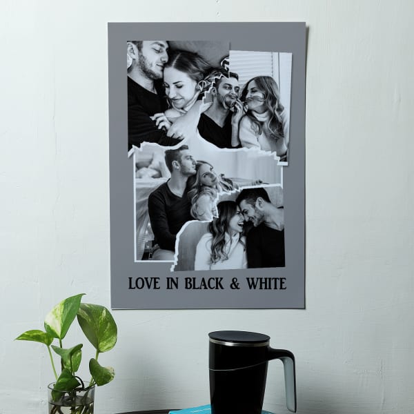 Black And White Love Personalized A3 Poster