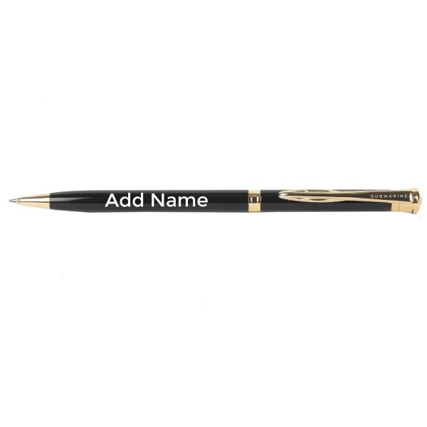 Black Ballpoint Pen- Customised with Name
