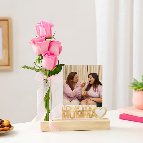 Blooming Love - Personalized Photo Frame For Mom