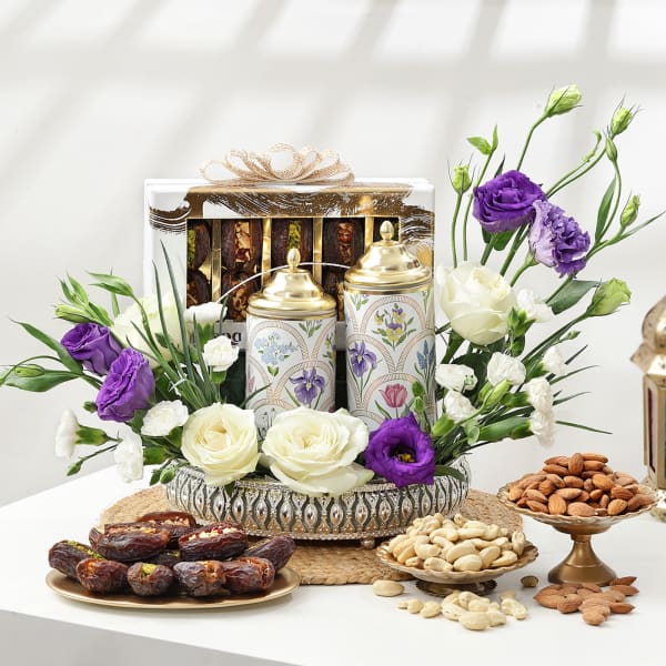 Blooms And Munchies Ramadan Gift Basket