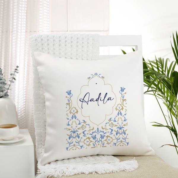 Blossom Bliss Personalized Cushion