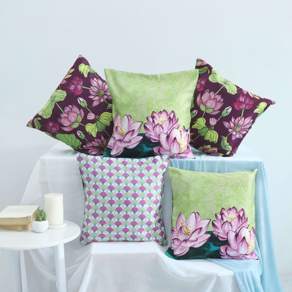 Blossoming Lotus Cushion Covers