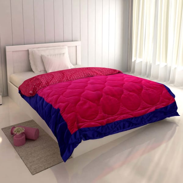 Blue Crimson Soft Velvet Comforter Gift Send Rakhi Gifts Online