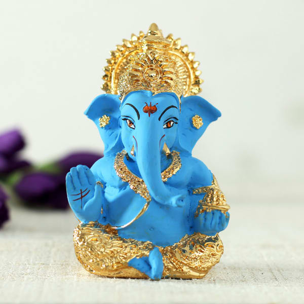 Blue Ganesha Idol