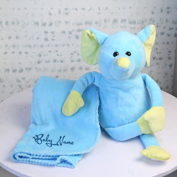 soft toy with blanket