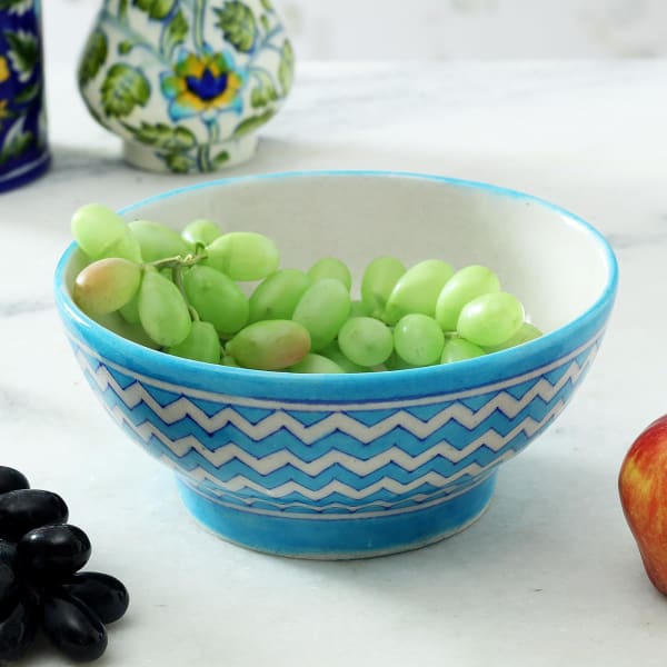 Blue Pottery Decorative Bowl Gift Send Home And Living Gifts