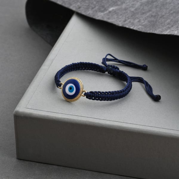 Blue String Evil Eye Bracelet Rakhi